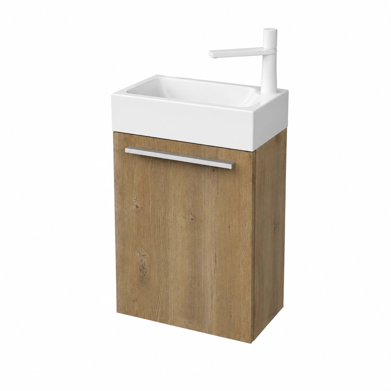 Ensemble de meubles de salle de bain, 2 pièces, coloris marron, pour la salle de bain
