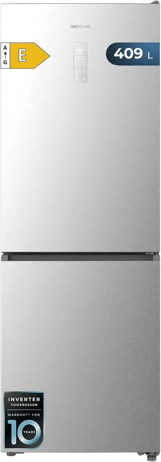 Cecotec réfrigérateur – 409L, argenté