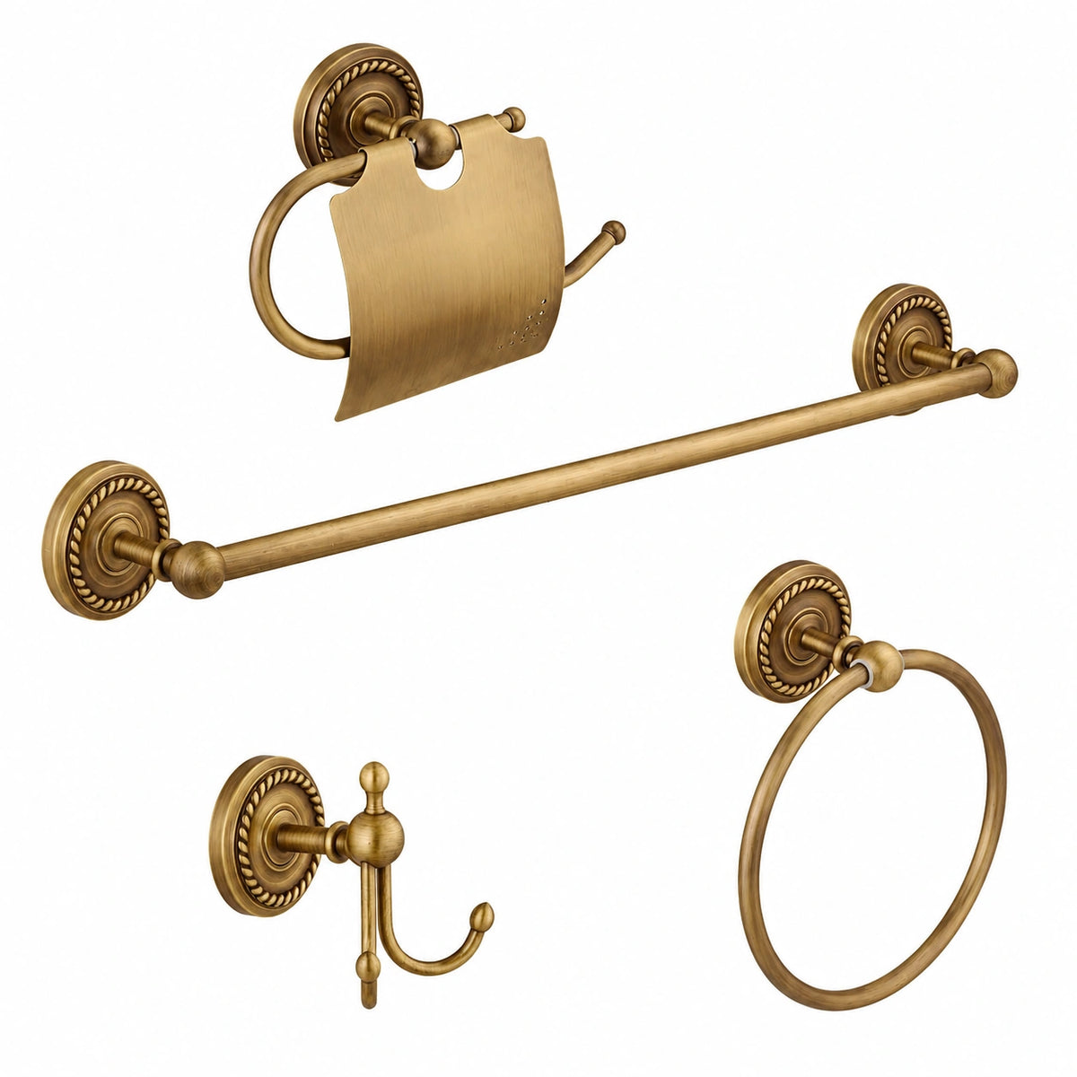 Ensemble de meubles de salle de bain, 4 pièces, avec crochets, avec portes, pour la salle de bain