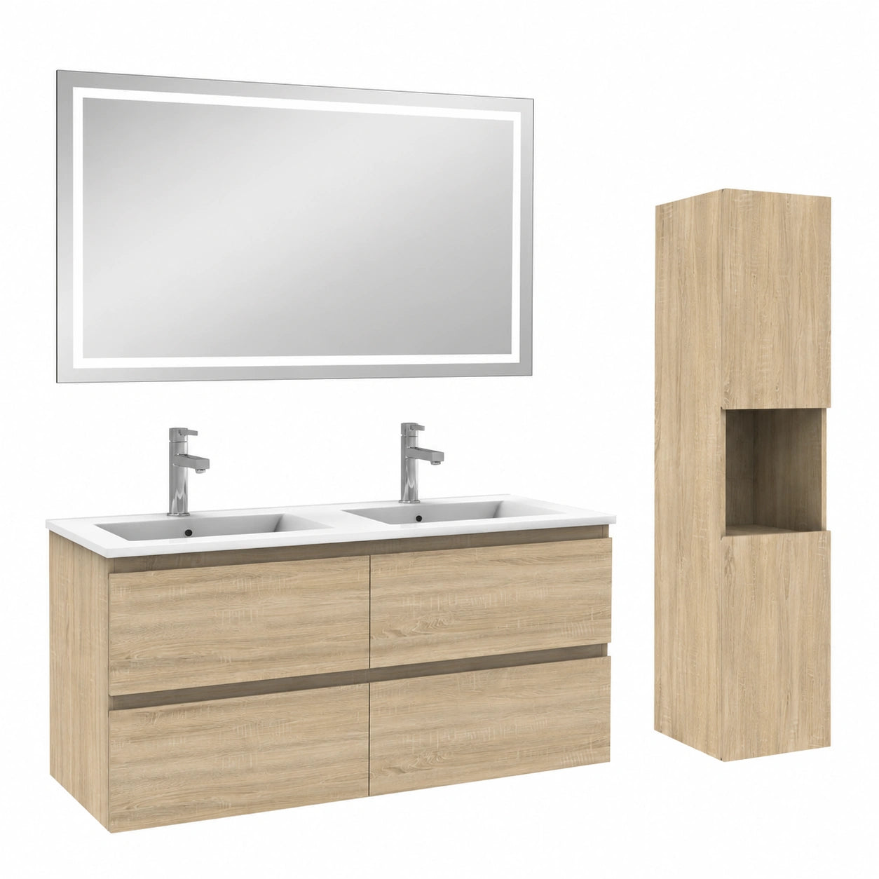Ensemble de meubles de salle de bain, en chêne, pour la salle de bain