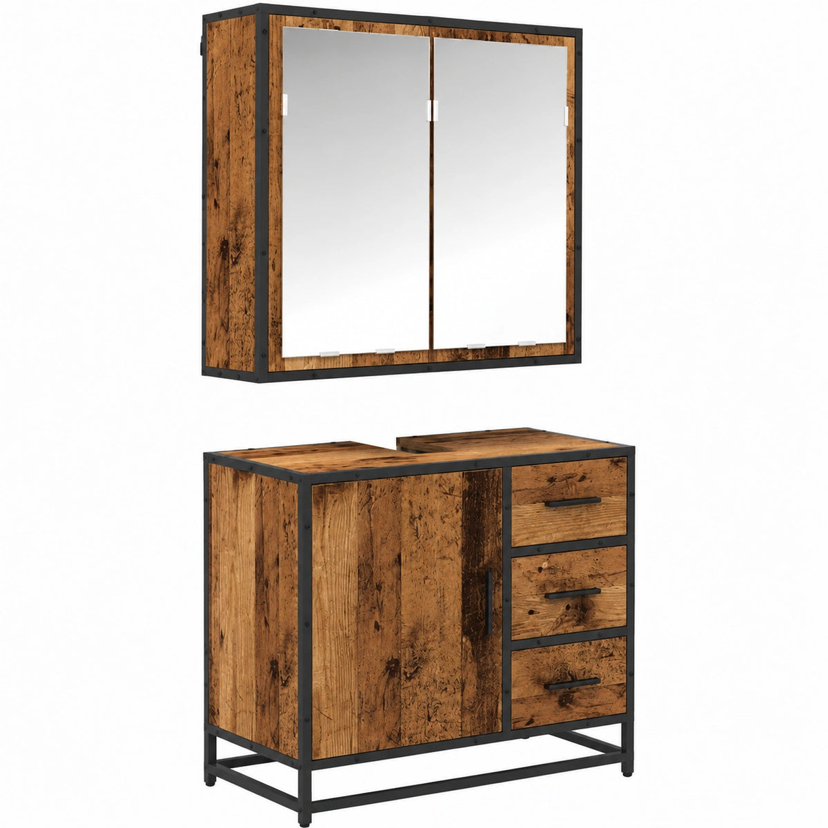 Armoire, avec rangement, 2 pièces, pour la chambre