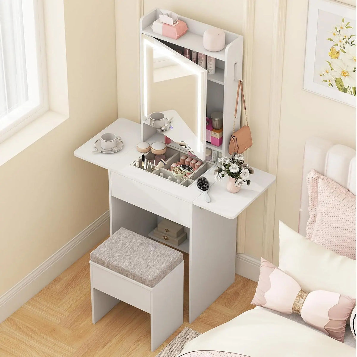 COSTWAY coiffeuse – 94 x 41 x 147 cm