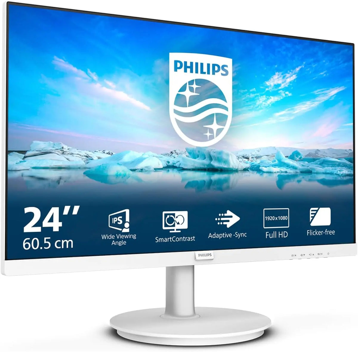 Philips écran 241V8AW – 100Hz, blanc