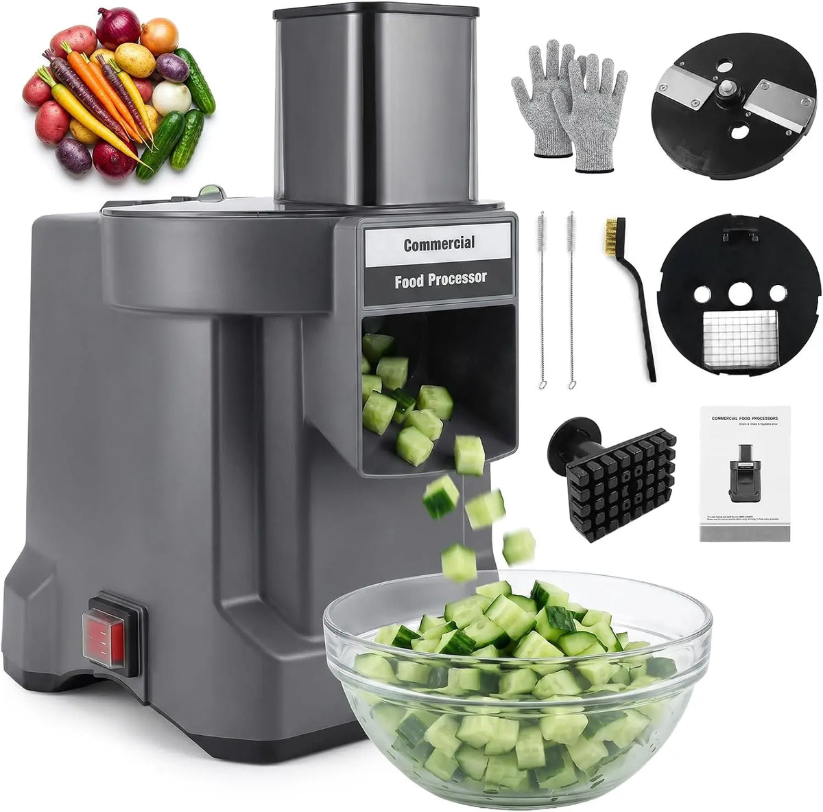Coupe râpe ou coupe-légumes – électrique, argenté