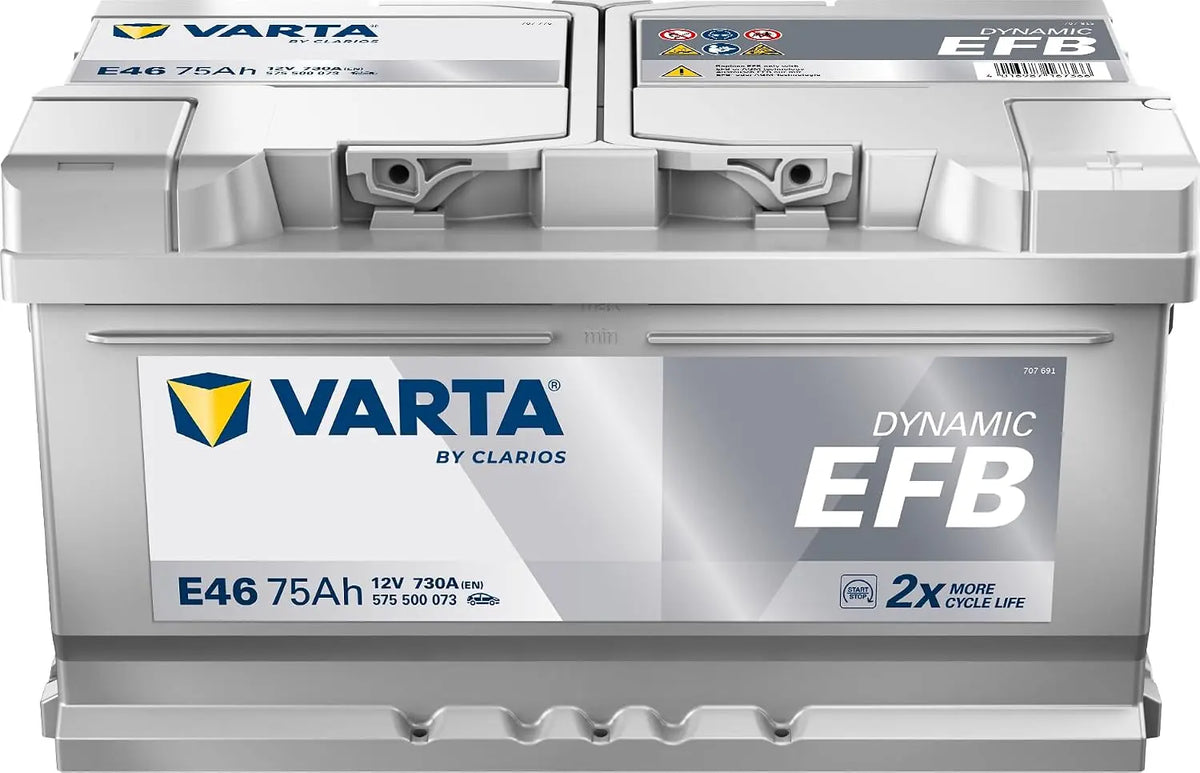 Varta batterie E46 – 12 V, 75Ah, bleu