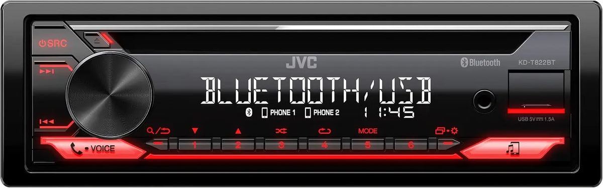 JVC téléphone KD-T822BT – sans fil