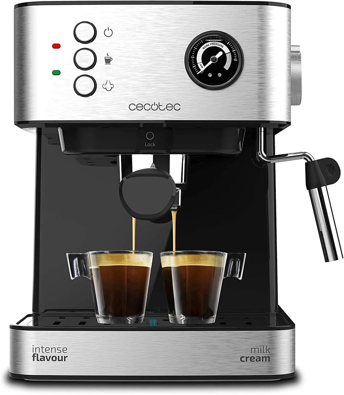Cecotec machine à café – 850 W, 1,6L, argenté