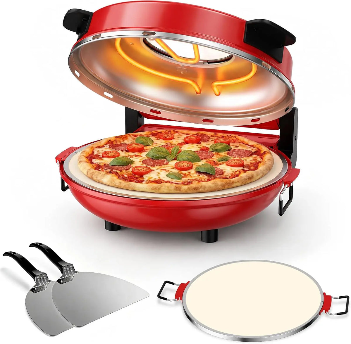 YASHE four à pizza – électrique, 1200W