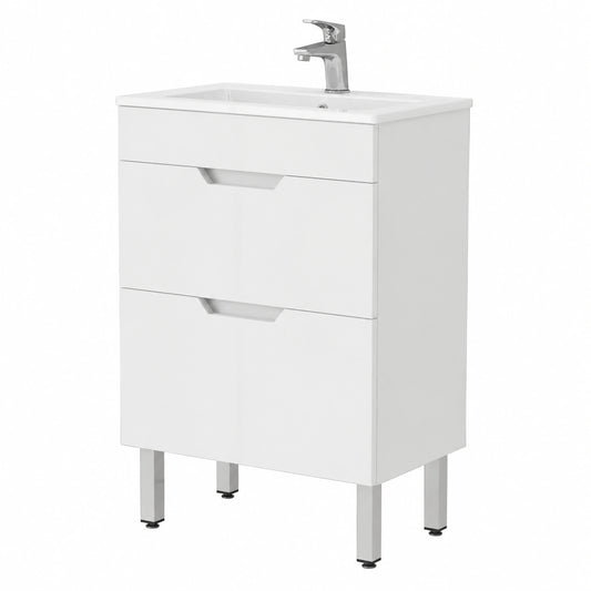 Ensemble de meubles de salle de bain, coloris blanc, pour la salle de bain