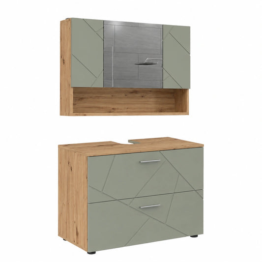 Ensemble de meubles de salle de bain, coloris vert, pour la salle de bain