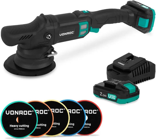 VONROC polisseuse – 20 V, 2,0 Ah