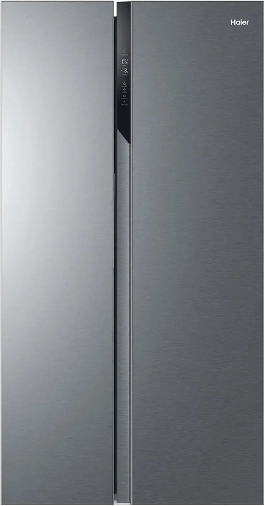 Haier réfrigérateur HSR3918ENPG – 337L / 191L, 177,5 x 90,8 x 64,7 cm, argenté