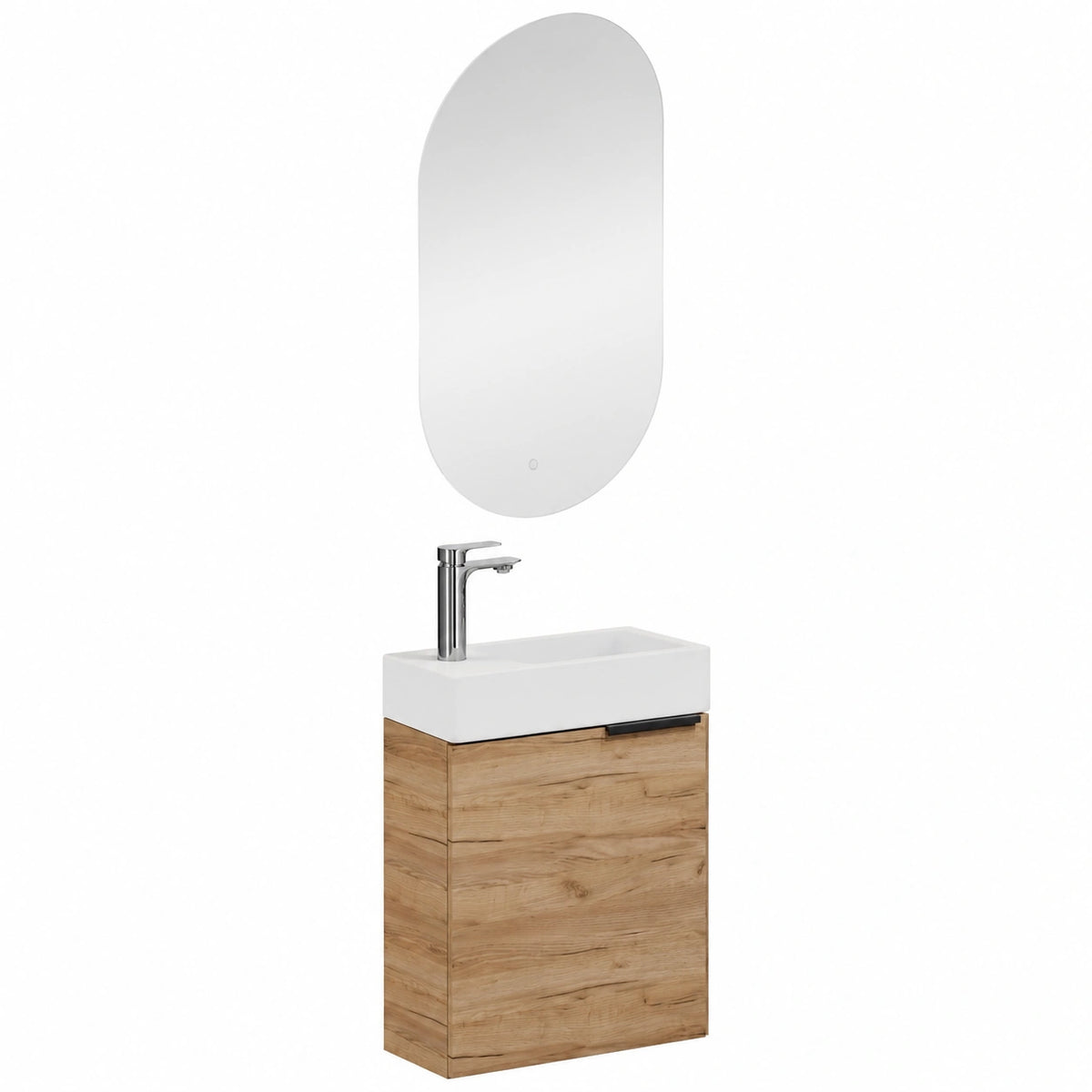 Ensemble de meubles de salle de bain, en chêne, coloris doré, pour la salle de bain