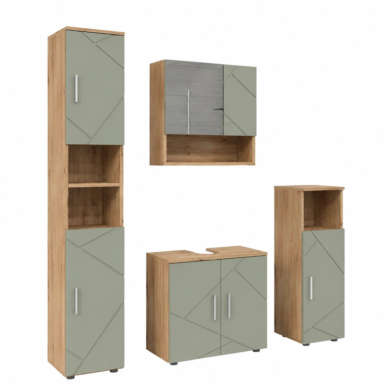 Ensemble de meubles de salle de bain, coloris vert, pour la salle de bain