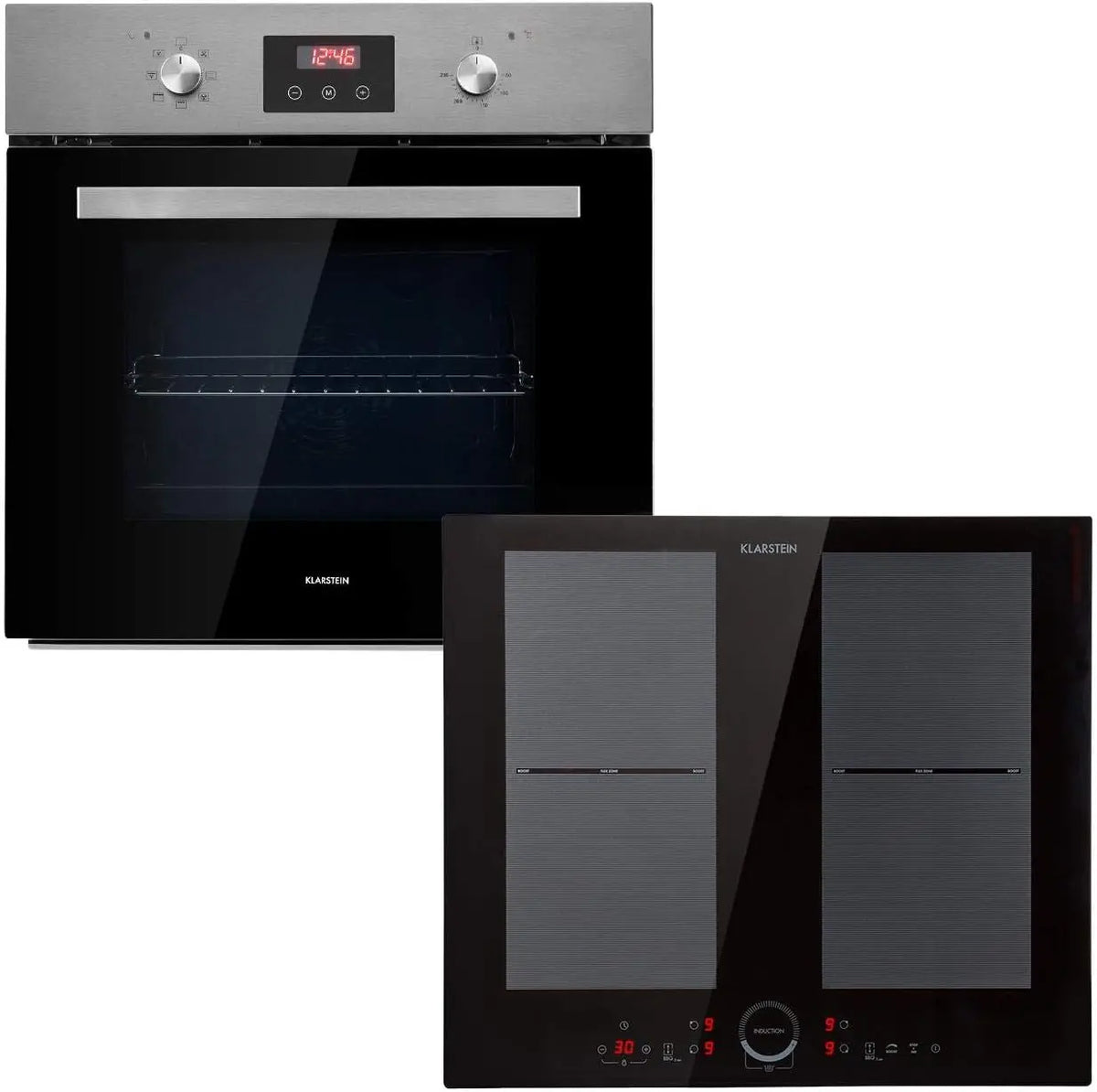 Klarstein four – 7000 W / 2000 W / 1500 W, 68 L, noir, argenté