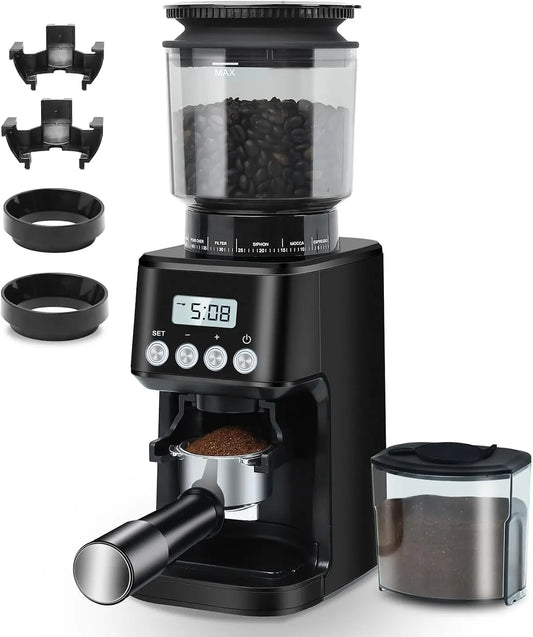 Homtone moulin à café – électrique, 51 Niveaux, noir