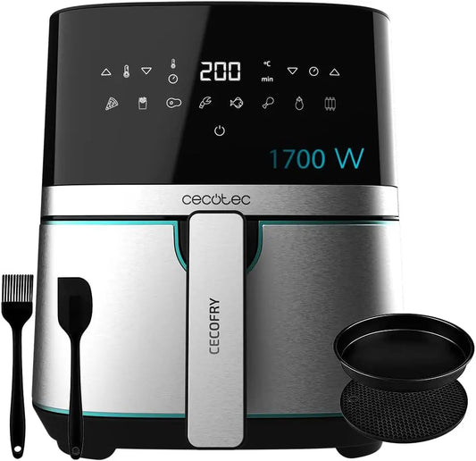 Cecotec friteuse – 1600 W, 5,5 L, argenté