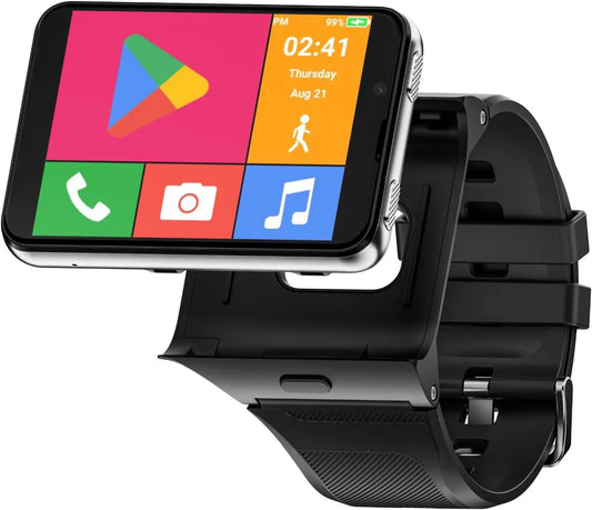 LOKMAT montre – 88 pouces, 6 Go / 128 Go, argenté