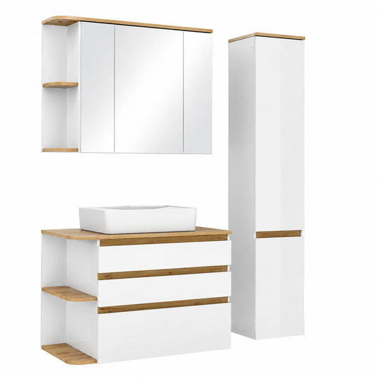 Armoire, en chêne, coloris blanc, pour la chambre