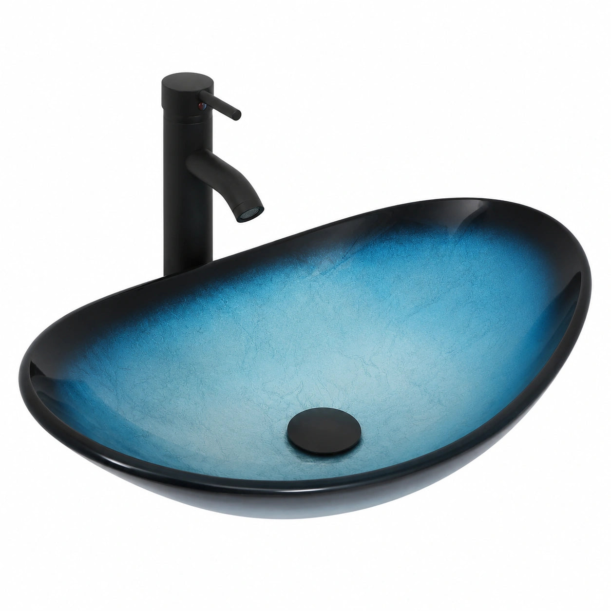 Robinet extérieur, en verre, coloris bleu, 53 x 35 x 16 cm, pour le jardin ou la terrasse