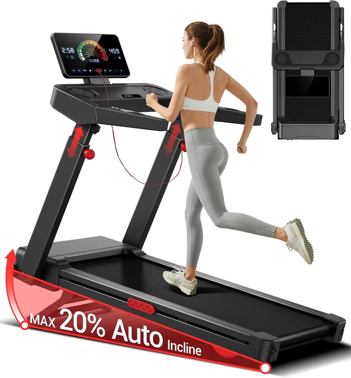 LONTEK tapis de course 14KM/H 3.5CV – 4K