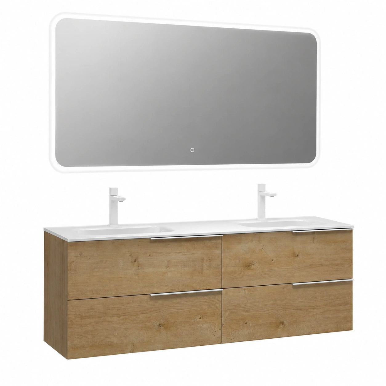 Ensemble de meubles de salle de bain, 2 pièces, 144 x 48 x 50 cm, pour la salle de bain