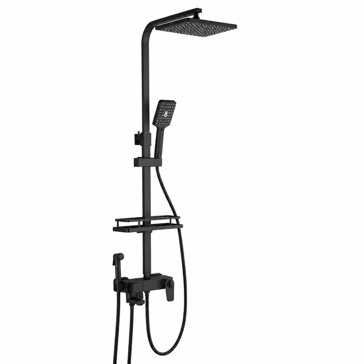 Ensemble de meubles de salle de bain, réglable, coloris noir, pour la salle de bain