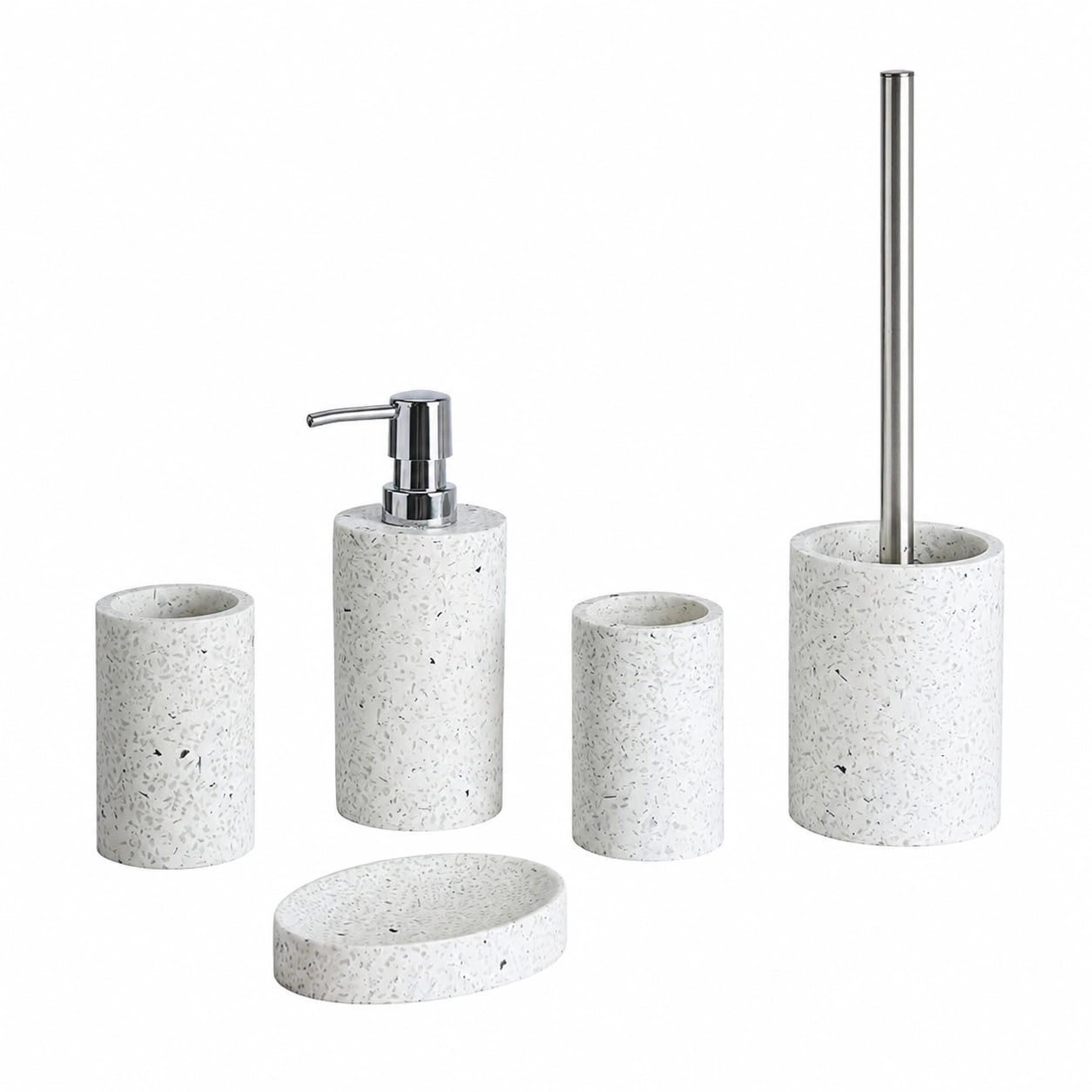 Ensemble de meubles de salle de bain, coloris blanc, 5 pièces, pour la salle de bain
