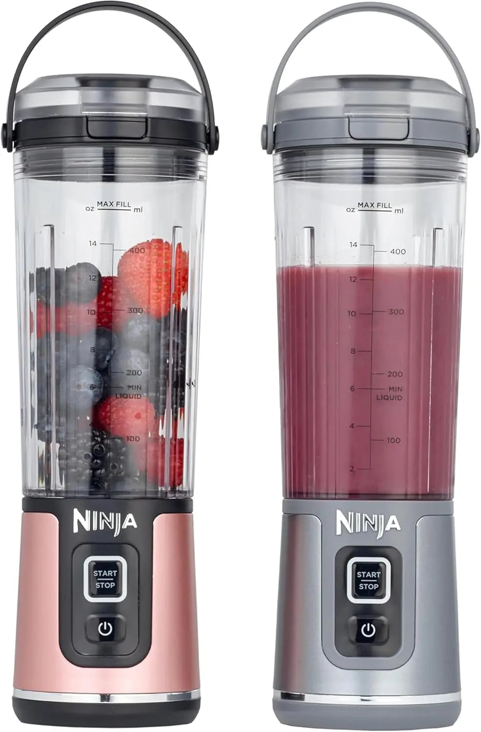 Ninja mixeur BC151UKEUGV – sans fil, 530 ml, rose, argenté