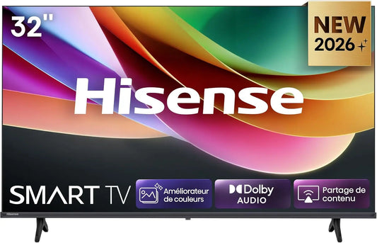 Hisense téléviseur 32A4S – 32 pouces, noir