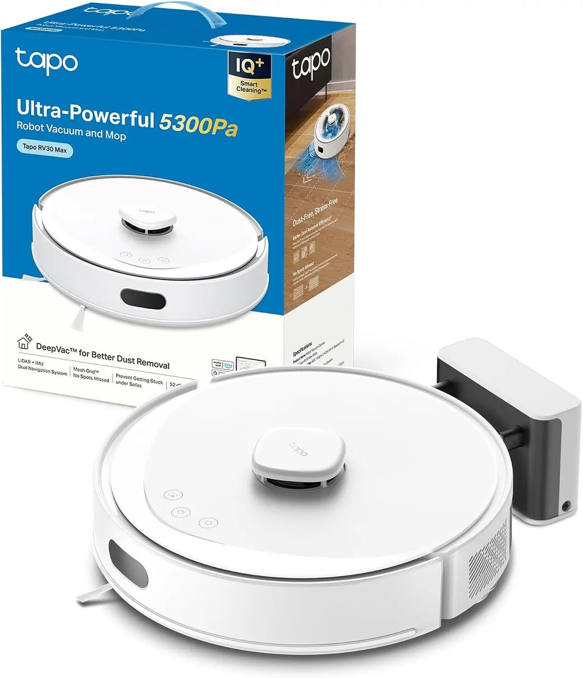 Tapo aspirateur robot RV30 – blanc