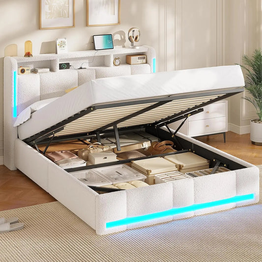 AOGLLATI lit – 140x190 CM, beige